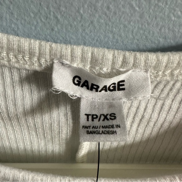 GARAGE | White Open Back Tied Tee - Picture 3 of 12